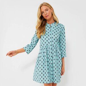 NWT Tuckernuck Slate Blue Half Drop Royal Shirt Dress